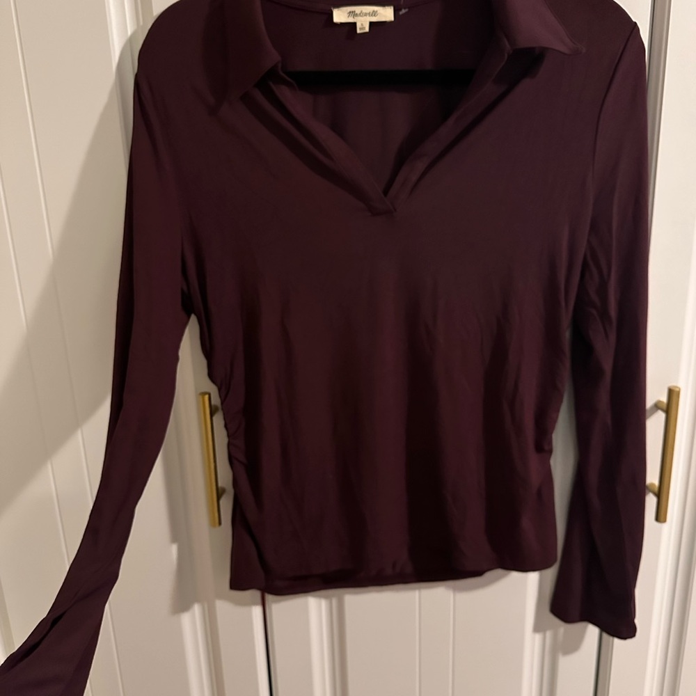 Wilfred Deep Burgundy Long Sleeve Blouse